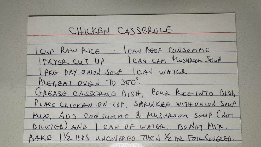 Chicken Casserole Recipe