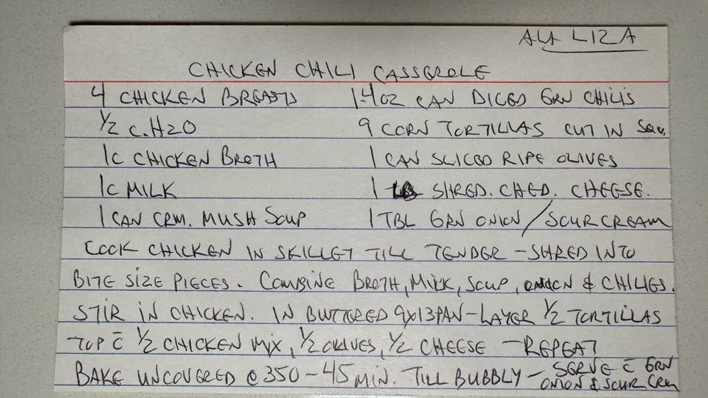 Chicken Chili Casserole Recipe