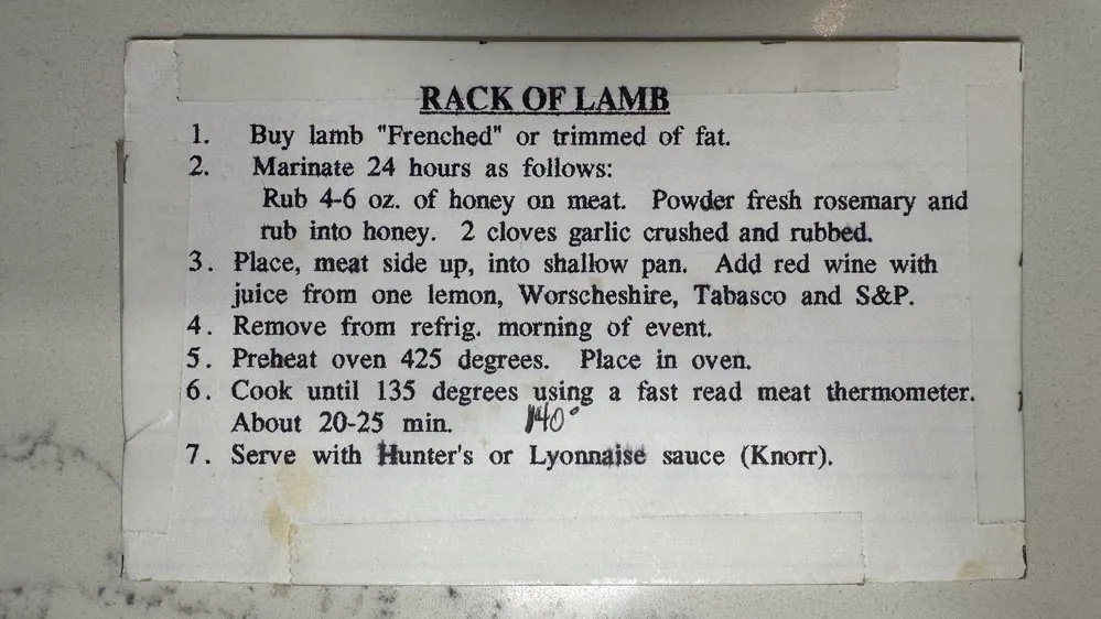 Rack of Lamb